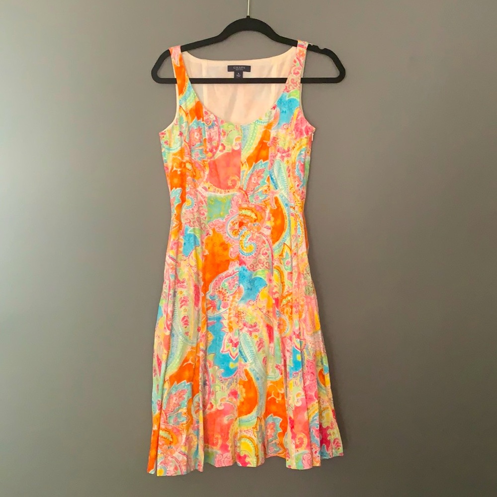 Sleeveless paisley dress